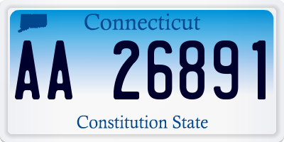 CT license plate AA26891