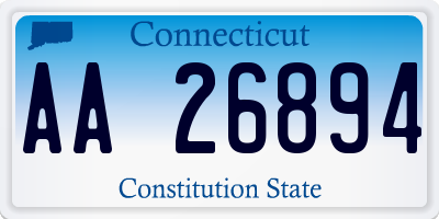 CT license plate AA26894