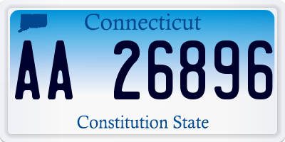 CT license plate AA26896