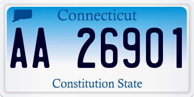 CT license plate AA26901