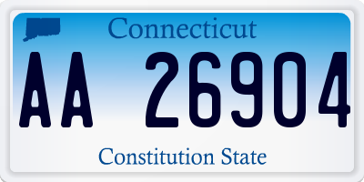 CT license plate AA26904