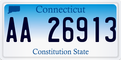 CT license plate AA26913