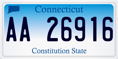 CT license plate AA26916