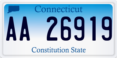 CT license plate AA26919