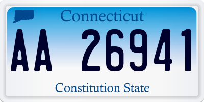 CT license plate AA26941