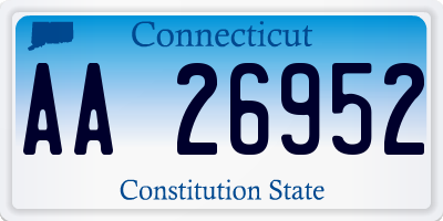 CT license plate AA26952