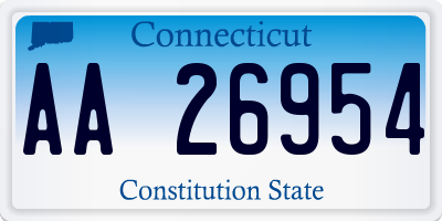 CT license plate AA26954