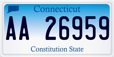 CT license plate AA26959