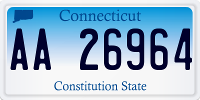 CT license plate AA26964