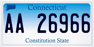 CT license plate AA26966