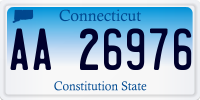 CT license plate AA26976