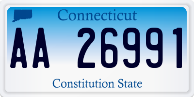 CT license plate AA26991