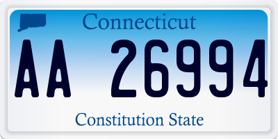 CT license plate AA26994