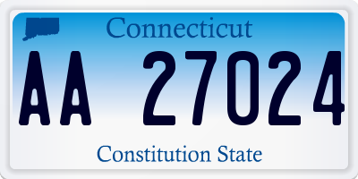 CT license plate AA27024