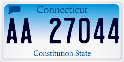 CT license plate AA27044