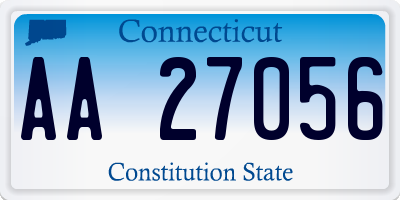 CT license plate AA27056