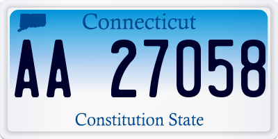 CT license plate AA27058