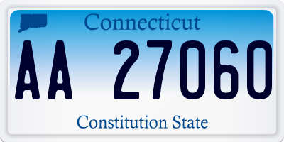 CT license plate AA27060