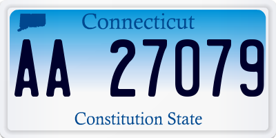 CT license plate AA27079