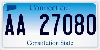 CT license plate AA27080
