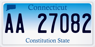 CT license plate AA27082