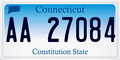 CT license plate AA27084