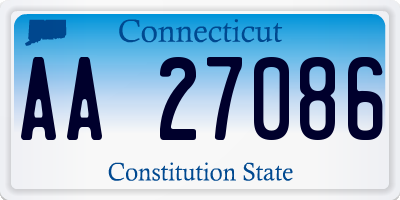 CT license plate AA27086