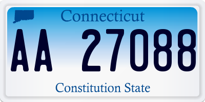 CT license plate AA27088