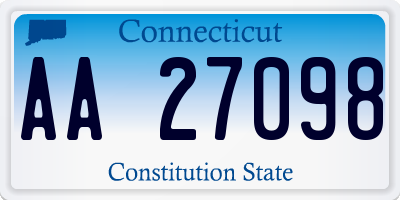 CT license plate AA27098