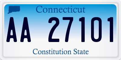 CT license plate AA27101