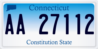 CT license plate AA27112