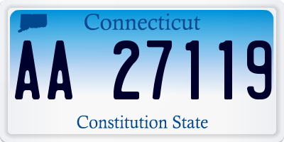 CT license plate AA27119