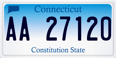 CT license plate AA27120