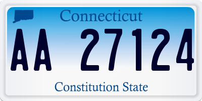 CT license plate AA27124