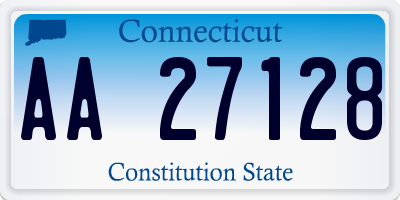 CT license plate AA27128