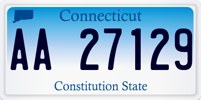CT license plate AA27129