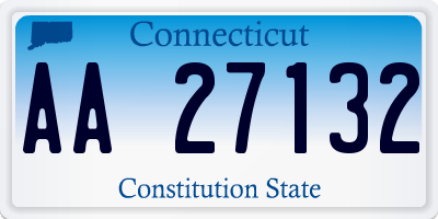CT license plate AA27132