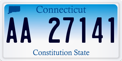 CT license plate AA27141