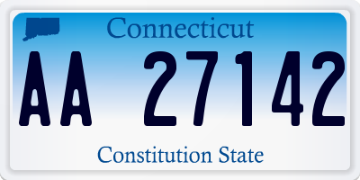 CT license plate AA27142