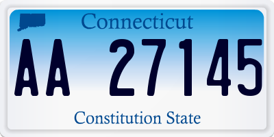 CT license plate AA27145