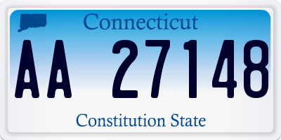 CT license plate AA27148