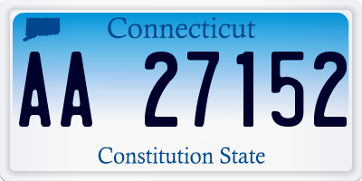 CT license plate AA27152