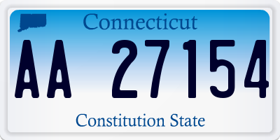 CT license plate AA27154