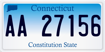CT license plate AA27156