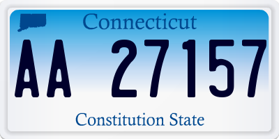 CT license plate AA27157