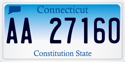 CT license plate AA27160