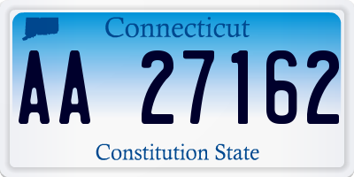 CT license plate AA27162
