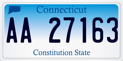 CT license plate AA27163