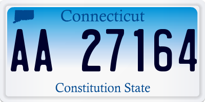 CT license plate AA27164