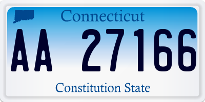 CT license plate AA27166